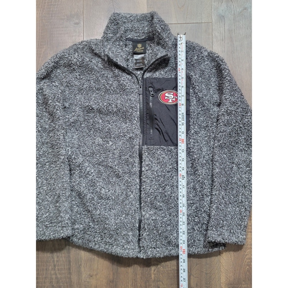 NFL San Francisco 49ers Juniors‎ Fleece Jacket Zip Up JRs Collection Gray Large